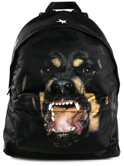 givenchy backpakcs|Givenchy rottweiler backpack.